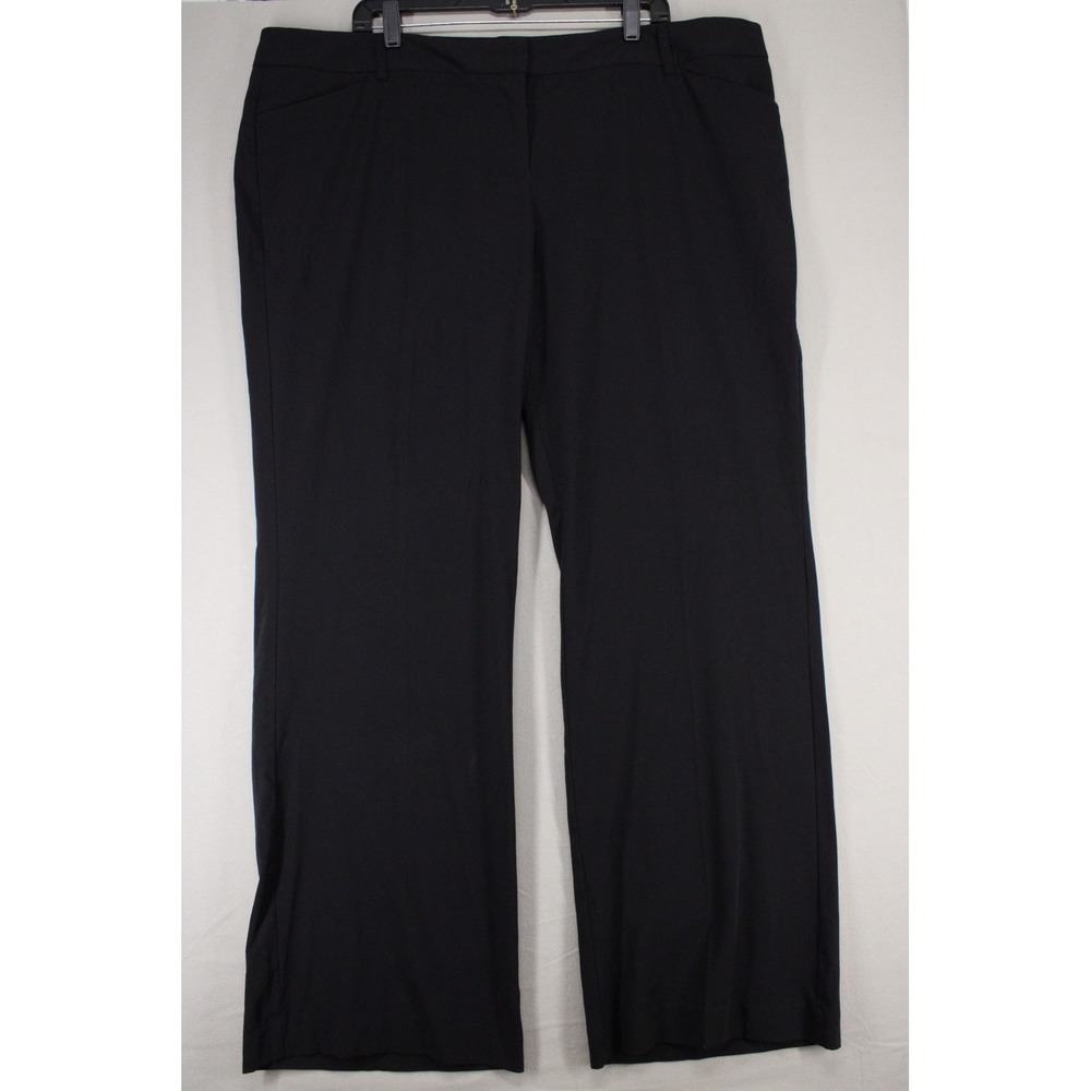 Daisy Fuentes Woman Black Dress Pants Wide Leg Plus Size 20W Stretch Trousers